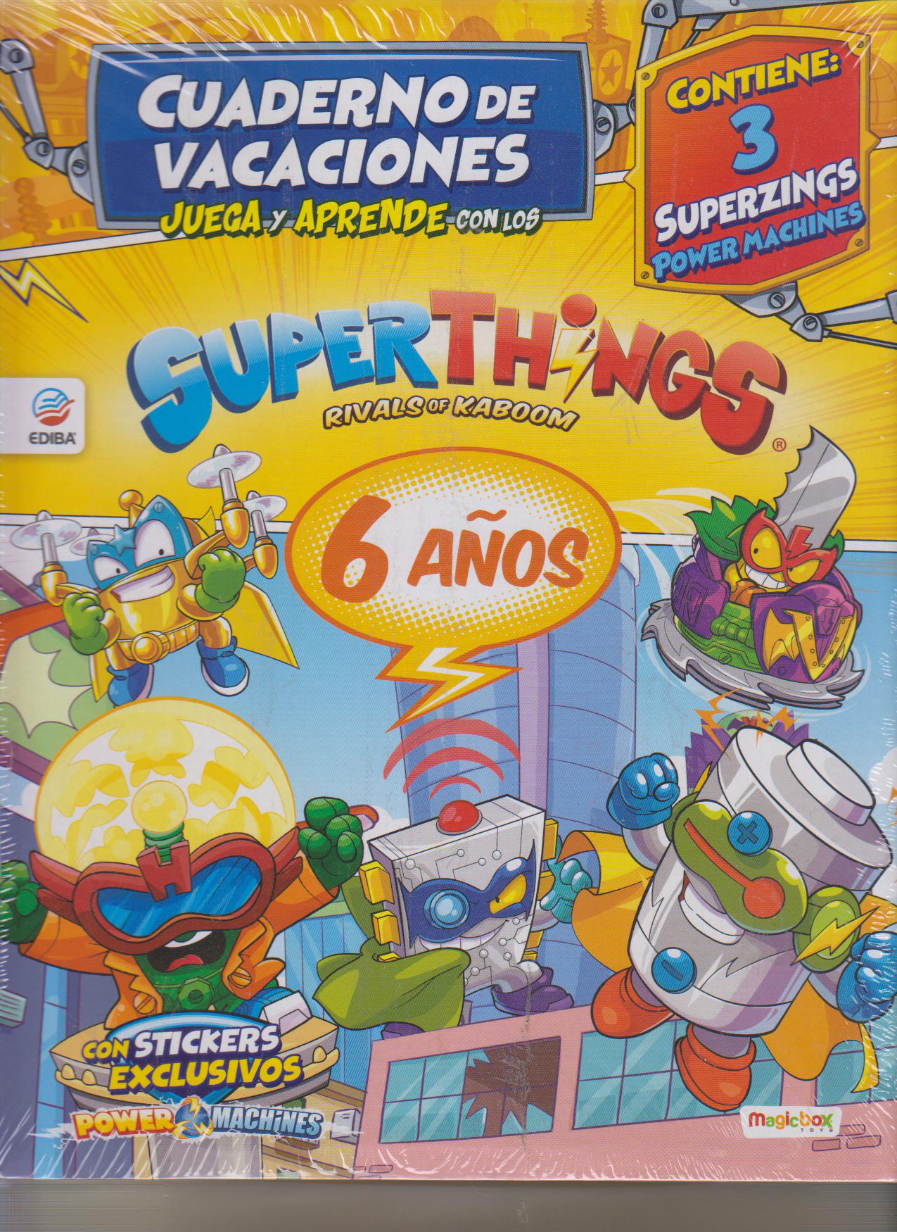 Cuaderno de Vacaciones 2021 - Juega y Aprende con los Superthings - 6 Años