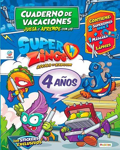 Cuaderno de Vacaciones 2020 - Juega y Aprende con los Superzings - 4 Años