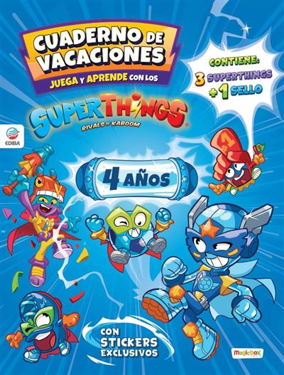 Cuaderno de Vacaciones 2022 - Juega y Aprende con los Superthings - 4 Años