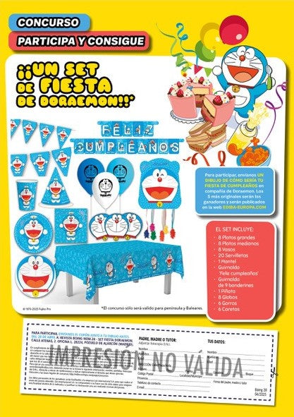 Concurso Set de Fiesta de Doraemon