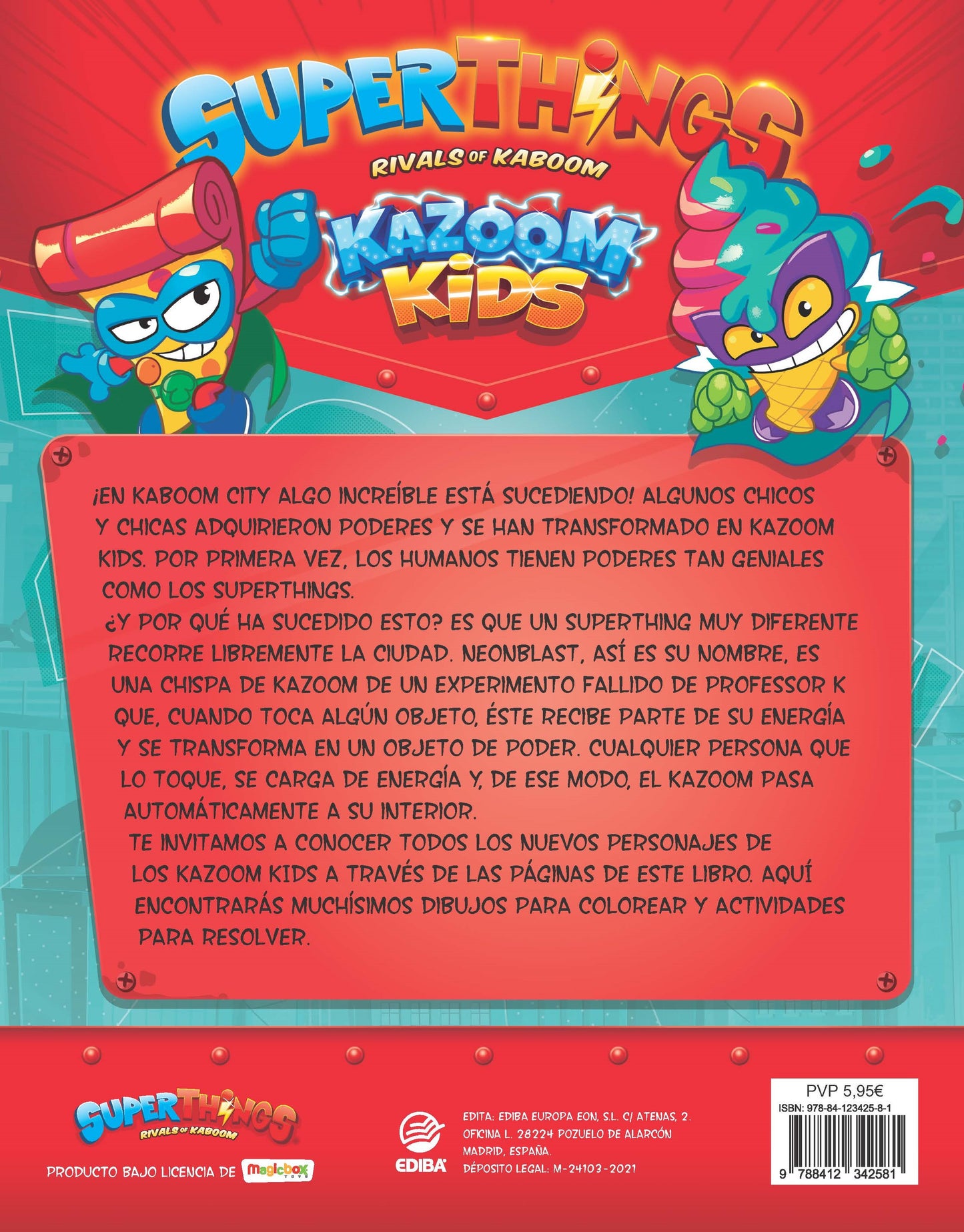 Libro para Colorear Superthings Nº 8 Serie Kazoom Kids