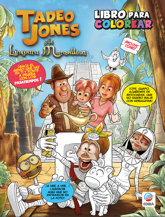 Libro para Colorear Tadeo Jones - La lámpara maravillosa