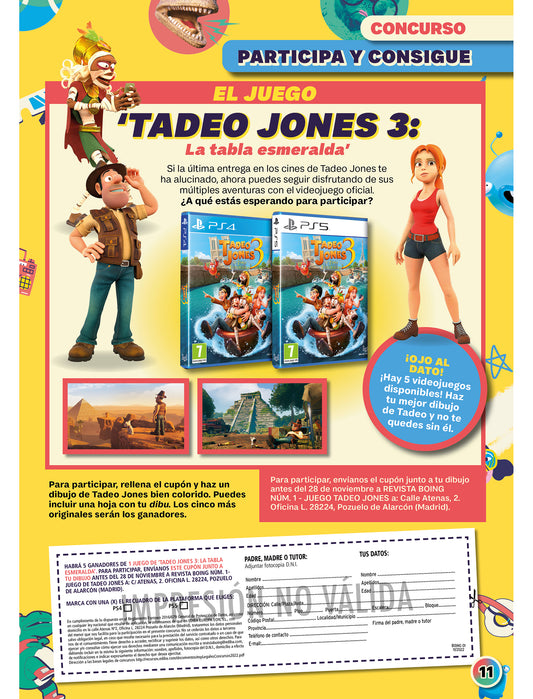 Concurso Juego de Tadeo Jones