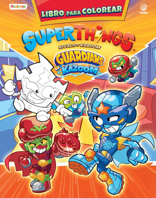 Libro para Colorear Superthings Nº 9 Serie Guardians of Kazoom